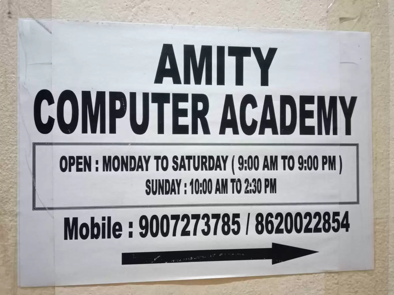 Amity Computer Academy Govt of India Certified 